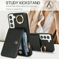 thumbnail image 6 of Allytechgroup Wallet Case for Samsung Galaxy S24 with Card Slots, RFID Blocking Ring Holder Kickstand Bumper Anti-Scratch Slim Phone Case Cover for Galaxy S24, Black, 6 of 8