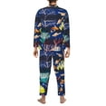 thumbnail image 5 of Kll Sea Inhabitans And Herb Sleepwear Mens Flannel Pajamas,Long Cotton Pj Set, 5 of 9