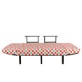 thumbnail image 3 of Fruits Futon Couch, Doodle Style Fruit Silhouettes Healthy Apple Sketches Agriculture, Daybed with Metal Frame Upholstered Sofa for Living Dorm, Loveseat, Scarlet Pale Grey Teal, by Ambesonne, 3 of 4