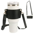 thumbnail image 2 of Adjustable Tumbler Carrier Strap Leather Cup Holder Sleeve for 30-40oz Water Bottles Hands Free Crossbody 13.8-22.8 in, 2 of 4