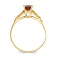 thumbnail image 2 of Real 14kt Yellow Gold Madi K Synthetic Garnet Ring Size: 5; for Adults and Teens; for Women and Men, 2 of 3