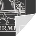 thumbnail image 3 of Tapiz de cartas del Tarot del ermitaño (blanco y negro) - Grim Reaper - Decoración gótica del hogar de Halloween para colgar en la pared (73x 95 CM), 3 of 3