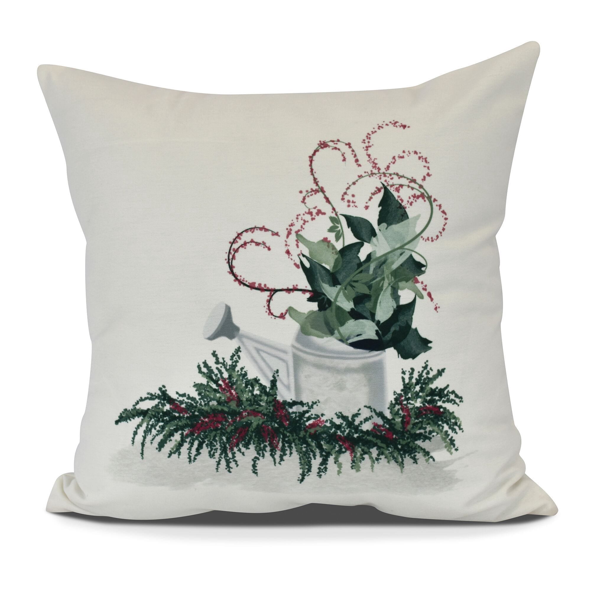 Simply Daisy, Gardener's Holiday Delight, Geometric Print Outdoor Pillow