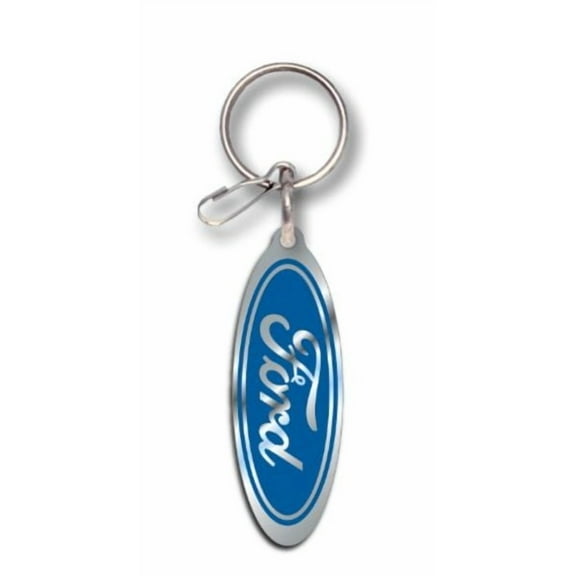 Plasticolor Ford Logo Enamel Automotive Key Chain, Blue & Silver, 1 Piece