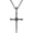 Ancient Silver with chain, variant on Unisex Stainless Steel Retro Punk Wire Wrapped Nails Cross Charm Pendant Amulet Crucifix Necklace Faith Christian Jewelry