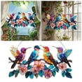 thumbnail image 2 of Large Stained Glass Suncatcher - Colorful Birds on Branch Window Decor - Sunlight Catcher for Home, Room & Indoor Decor - Unique Gift for Bird Lovers & Mom, 2 of 9