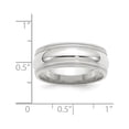 thumbnail image 3 of Auriga Fine Jewelry 14K White Gold 8mm Double Milgrain Men's Wedding Band Size- 6.5, 3 of 6