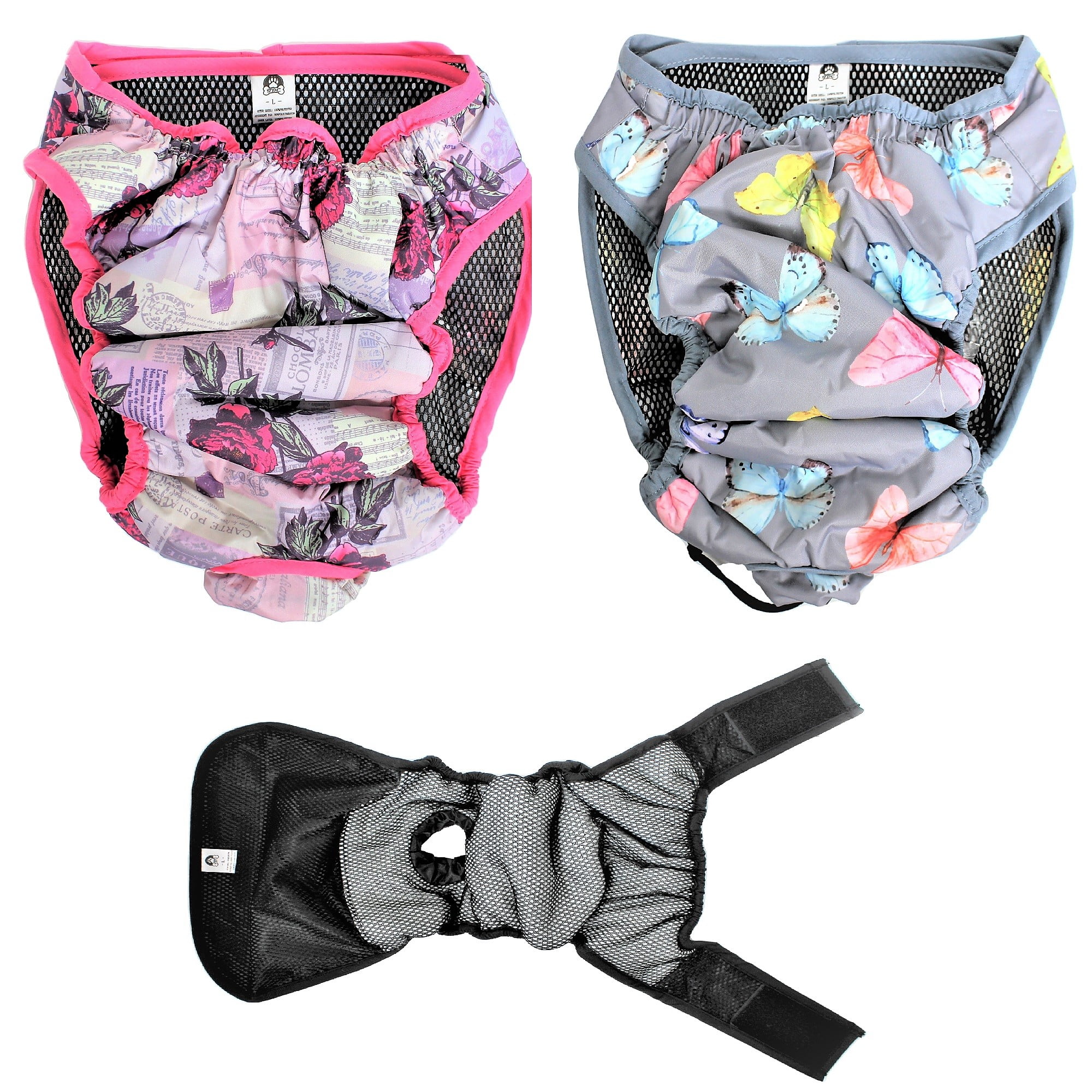 PACK 2 Colors WATERPROOF Cat Dog Diapers Female WASHABLE Reusable