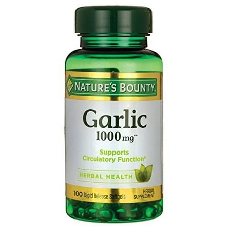 Nature's Bounty Odorless Garlic Softgels 1000mg, 100 (Best Odorless Garlic Supplement)