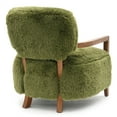 thumbnail image 6 of Furniture of America Birma Modern Faux Fur Ultra Soft Short Haired Accent Chair, Green, 6 of 13