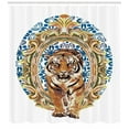 thumbnail image 3 of Ambesonne Tiger Shower Curtain, Japanese Exotic Adventure, 69"Wx84"L, Royal Blue Pale Brown, 3 of 3