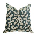 thumbnail image 1 of Plutus PBRA1350-1616-DP Coussin de Luxe Émeraude Sauvage Feuille de Figuier Verte 16 x 16 Po, 1 of 3