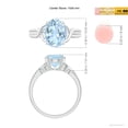 thumbnail image 5 of ANGARA Natural Classic Oval 2.2 ct Aquamarine Criss-Cross Cocktail Ring in 14K White Gold for Women (Size-10x8mm) | March Birthstone, Anniversary, Jewelry Gift for Women | Natural Aquamarine Ring, 5 of 10
