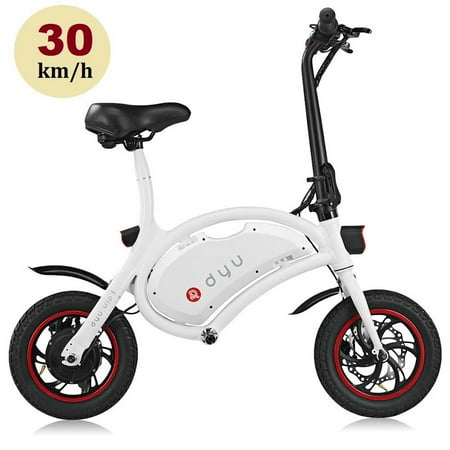 DYU 12" Electric Bike for Adults 30km/h 350w Ultra-light City ebike Assisted Bicycle with Removable 36V 5.2AH Large Capacity lithi um Battery Charg er Smart APP