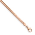thumbnail image 4 of Auriga Fine Jewelry 14K Rose Gold Polished 3.4mm Solid Curb 7.25 Inch Chain Bracelet for Women, 4 of 6