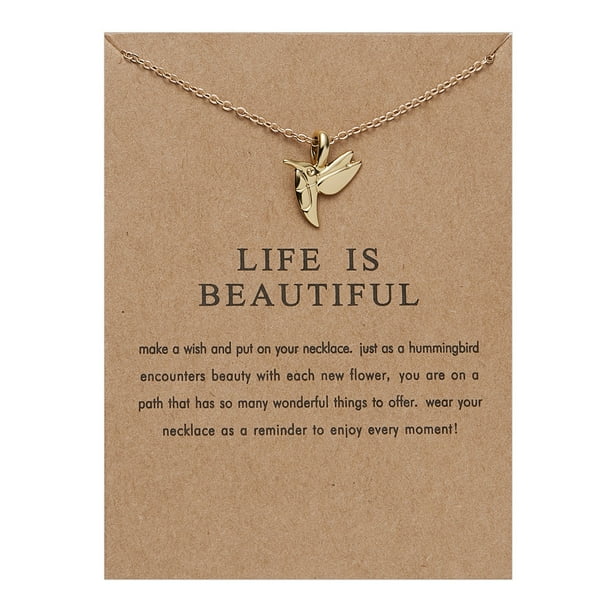 XWSHYW Collares Colgantes Collar Serie Haz Collar de Colibrí Cadena de Clavícula Femenina