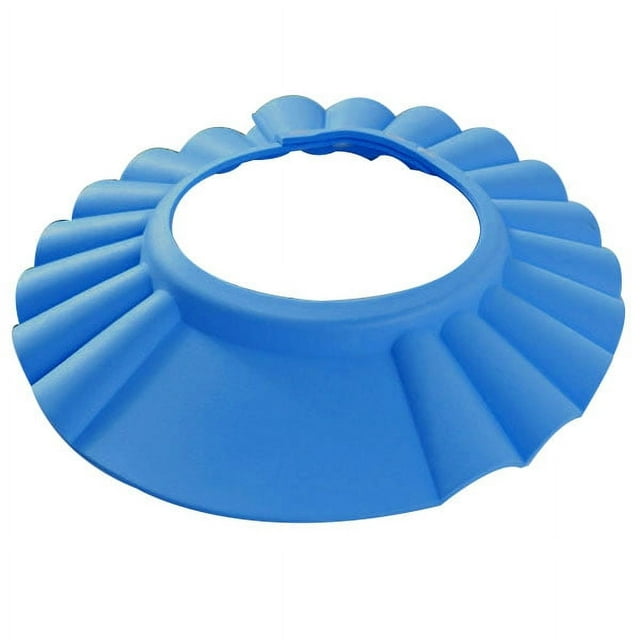 Ajustable ultraligero suave EVA impermeable bebé niños ducha baño champú gorra protector de sombrero (azul)
