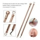 thumbnail image 5 of Cuatro en un removedor de cabeza negra Steería de acero inoxidable Pimple Popper Tool Kit Herramientas de belleza Acné Whitehead Popping para la cara de la nariz con la caja Inevent HA011101-00B, 5 of 7
