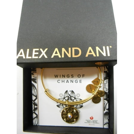 Charity Design Wings of Change Expandable Rafaelian Gold Bangle Bracelet