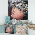 thumbnail image 2 of Designart ' Portrait Of A Young Woman With Flowers II ' Modern Canvas Wall Art Print, 2 of 4