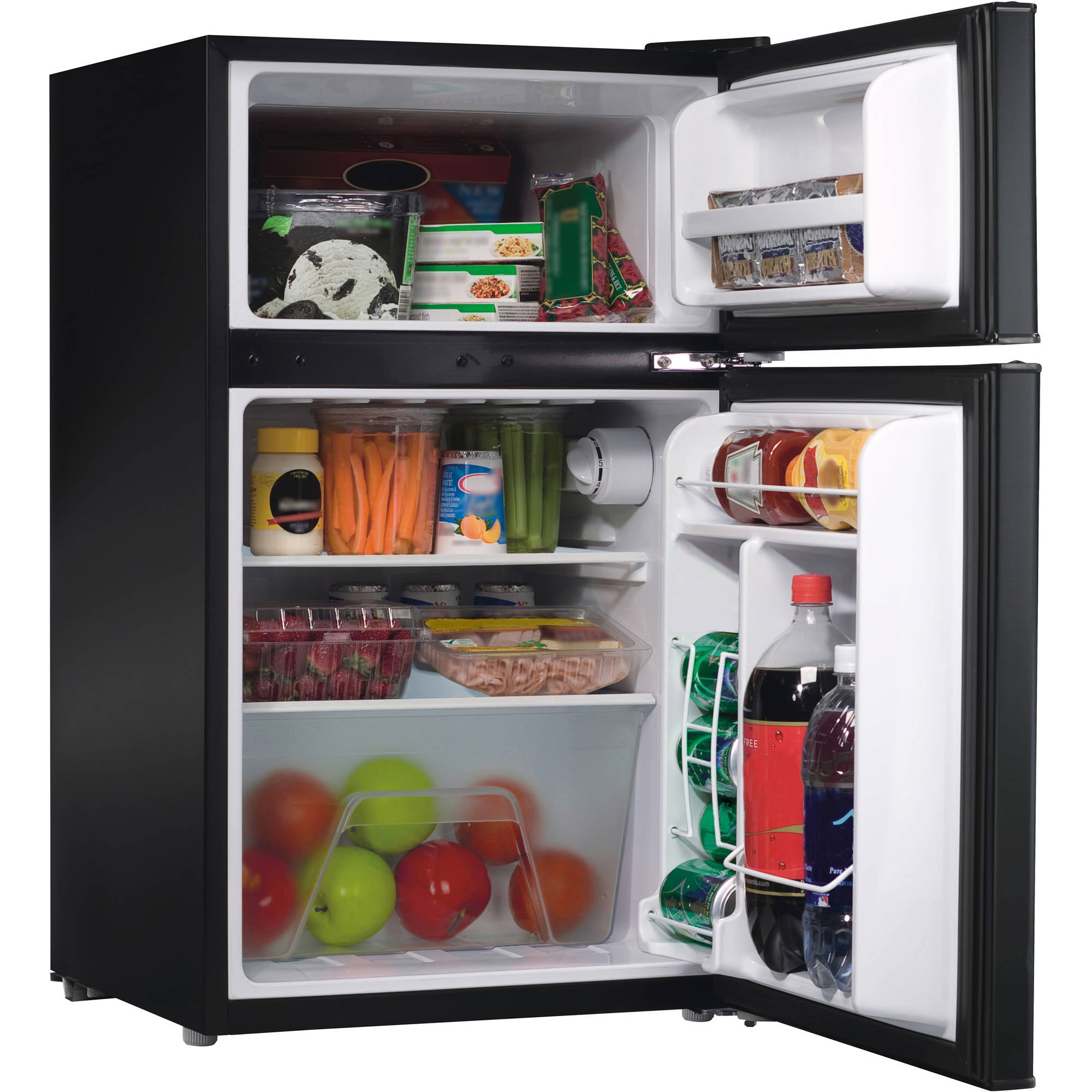 Compact Fridge Refrigerator 3.1 Cu Ft Dorm Office Double Door Mini ...