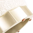thumbnail image 2 of 18" Round Ottoman, Beige Chenille Finish / Light & Durable for Indoor & Outdoor, 2 of 3