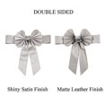 thumbnail image 5 of BalsaCircle 5 Silver Reversible Satin Faux Leather Bow Tie Chair Sashes Buckles Party Event, 5 of 8
