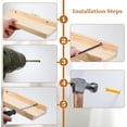thumbnail image 5 of Floating Shelves Set of 2, 11.8inch Picture Ledge Shelf for Wall Decor Storage, Natural Wood Wall Shelves with Lip for Bedroom Living Room Kitchen Nursery Books Photo Frames, Natural, 5 of 7
