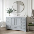 thumbnail image 2 of Ariel Stafford 54 Inch Single Rectangle Sink Bathroom Vanity With Carrara White Quartz Countertop 1.5 Edge In Grey, 2 of 9