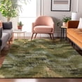 thumbnail image 5 of HomeRoots 665497 5 x 8 ft. Olive Green, Gold & Charcoal Abstract Washable Machine Made Rectangle Area Rug with UV Protection, 5 of 9