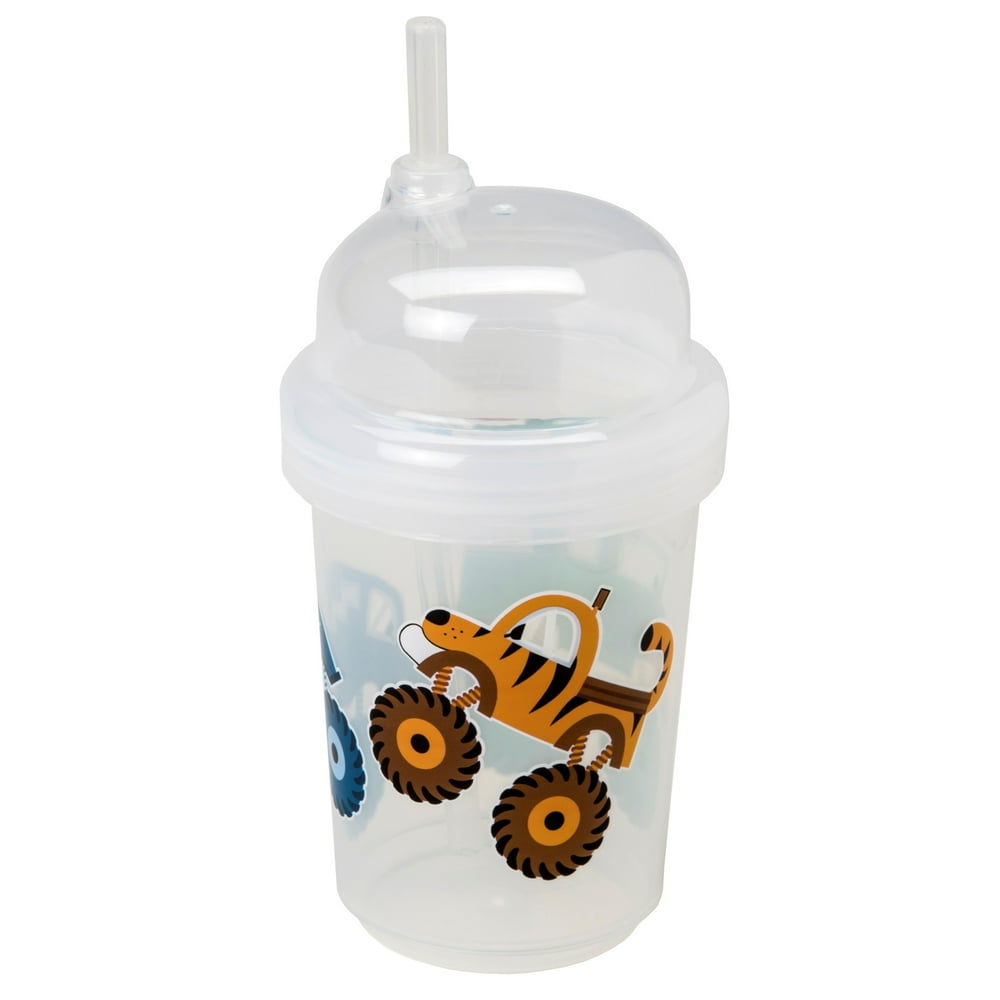 nuspin kids 8 oz Zoomi Straw Sippy Cup, Monster Trucks Style Walmart