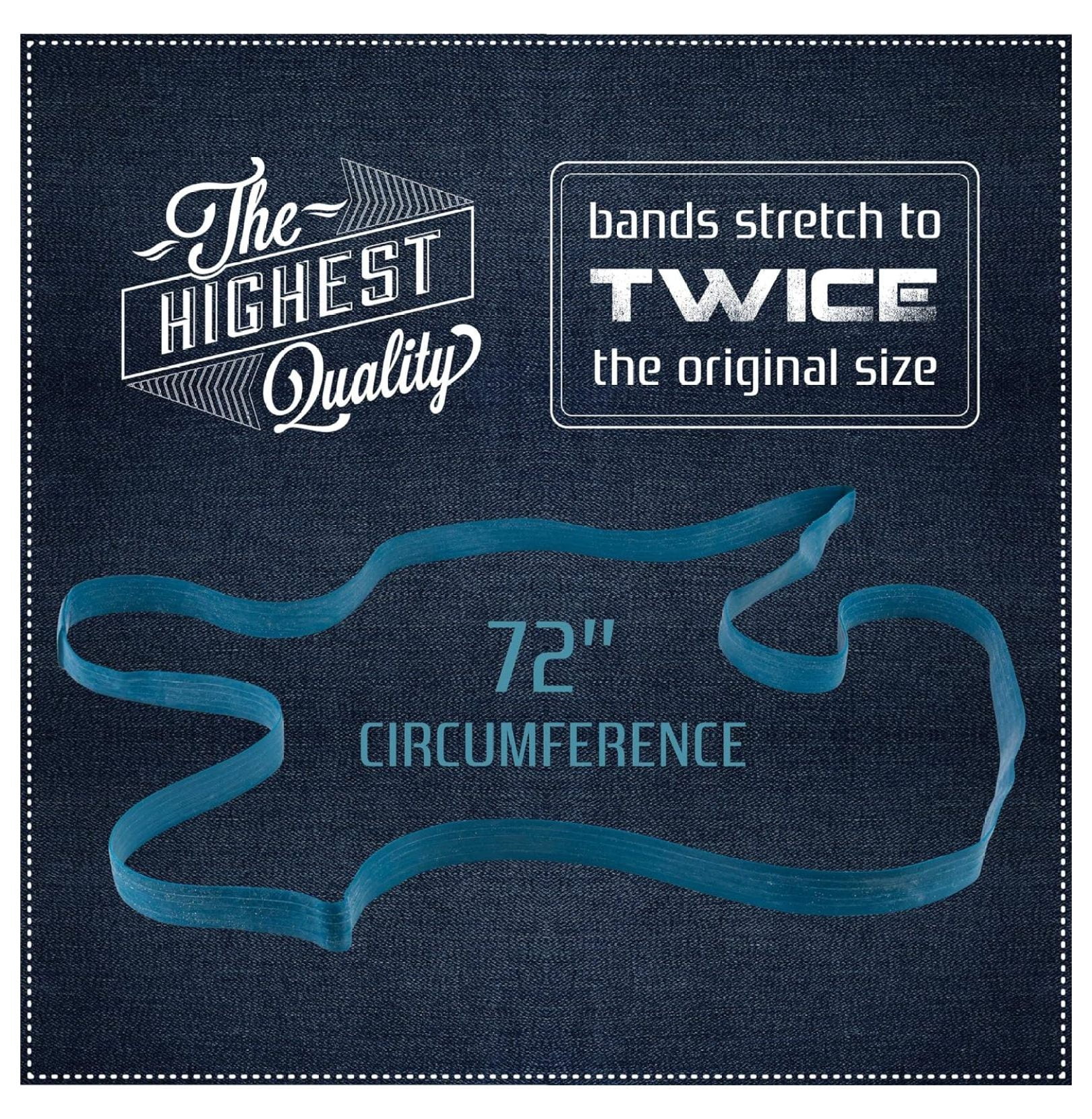 12 Pack of Extra Large Rubber Bands- 36" Length Extra Strength Mover Bands - Pallet Band or Moving Blanket Band (Color May Vary) - by Gexandy