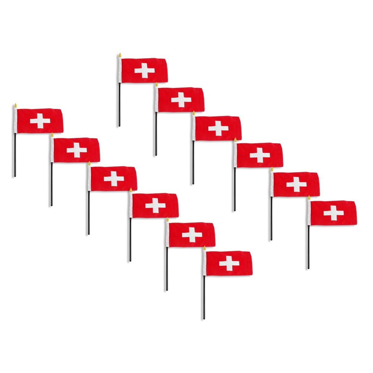 Switzerland flag 4 x 6 inch 12 PK
