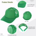 thumbnail image 4 of 10 PCS Sublimation Blank Trucker Hats, Comfortable Polyester Mesh Trucker Hats, Unisex Mesh Baseball Snapback Caps, Summer Mesh Caps for Men Women, 4 of 7