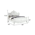 thumbnail image 3 of Opulence Traditional Style King 4PC Bedroom Set Made With Wood in Pearl White, 3 of 17
