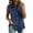 Navy, variant on WAGUTH Women's Cotton Linen Button Down Shirts Sleeveless Notched Lapel Collar Casual Tank Top Blouses for Work Office