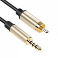 thumbnail image 2 of facefd 3.5mm Digital Audio Coaxial Cable HD RCA Lotus Head Conversion Cable for Stereo Receiver Speakers Projector, 2 of 8