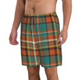 thumbnail image 2 of Logiee colorful plaid Print Mens Swim Trunks Quick Dry Board Shorts,Breathable Hawaii Beach Shorts Swimwear Bathing Suits-XX-Large, 2 of 6