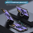 thumbnail image 4 of for Samsung Galaxy S23 Ultra Case, Dual Layers Shockproof Kickstand Cell Phone Cover Protective with Rugged Ring Holder, Carbon Fiber Military Heavy Duty Case for Samsung Galaxy S23 Ultra, Purple, 4 of 8