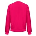 thumbnail image 5 of GXIPO Women's Casual Bomber Jacket Lightweight Windbreaker Jackets Long Sleeve Windproof Spring Fall Jackets with Pockets Hot Pink 2XL, 5 of 5