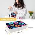 thumbnail image 5 of Butterfly PU Leather Jewelry Boxes Necklace Holder Display Case with Removable Compartment Portable, 5 of 6