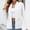 White, variant on Women's Collarless Long Sleeve Button Collarless Open Front Cardigan Jackets Fully Lined Elegant Fitted Fashion Casual Work Jacket Suit