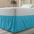 thumbnail image 1 of Abstract Bed Skirt, Continuing Flower Inspired Graphical Elements in Marine Aqua Tones, Elastic Bedskirt Dust Ruffle Wrap Around for Bedding Decor, 4 Sizes, Aqua and Deep Sky Blue, by Ambesonne, 1 of 2