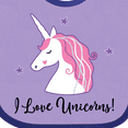 thumbnail image 4 of Inktastic Unicorn Girls Cute Fantasy Girls Baby Bib, 4 of 4