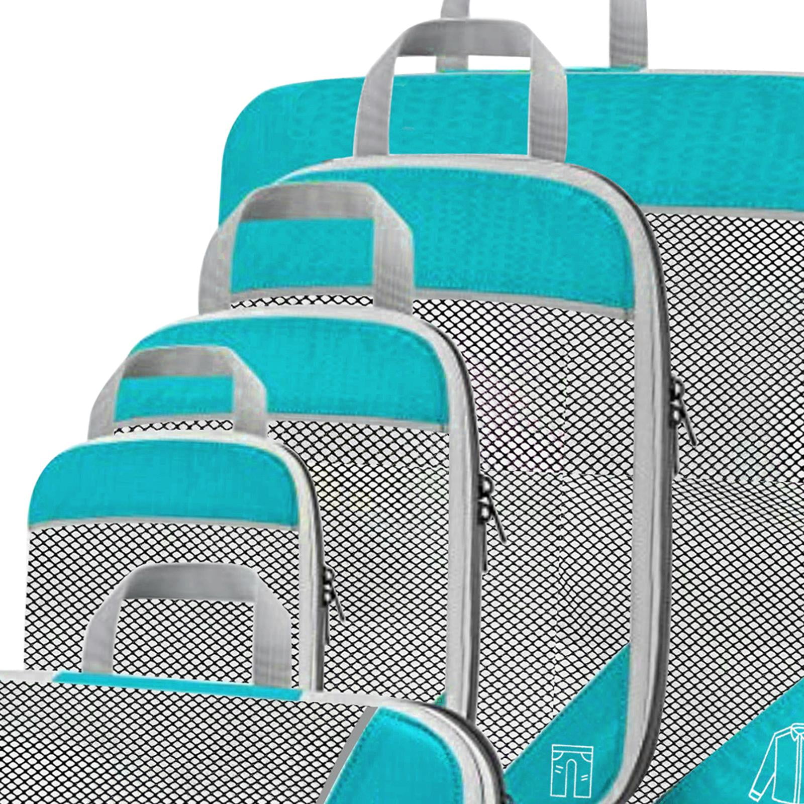 Axioma 1Set Compression Packing Cubes Luggage Organizer Travel Keeping Organized Sky Sky Blue 6Pcs