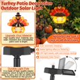 thumbnail image 4 of Lámpara solar con forma de pavo y calabaza Eyourlife, 41 cm, decoración exterior, 4 of 7