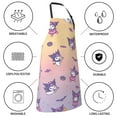 thumbnail image 6 of Kuromi and My Melody Adjustable Bib Aprons, Waterdrop Resistant Apron with 2 Pockets for Kitchen Cooking Restaurant BBQ Painting Crafting, 6 of 7