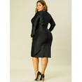 thumbnail image 4 of Vestido Midi Con PurpuriDe FiesCóctel TalExtBodycon LentejuePaMujer Negro 4X, 4 of 6
