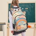 thumbnail image 7 of FORMRS School Backpack 17" Student Travel Bag with Laptop Compartment, Pink Retro Sun, 7 of 7
