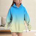thumbnail image 2 of YunPes Gradient Oversized Hoodie for Girls Trendy Long Sleeve Hooded Sweatshirts with Pockets Teen Casual Preppy Pullover, 2 of 8